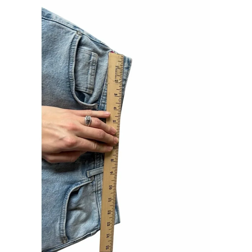 Anthropologie Pilcro Midi‎ Skirt Cargo Blue Denim 2